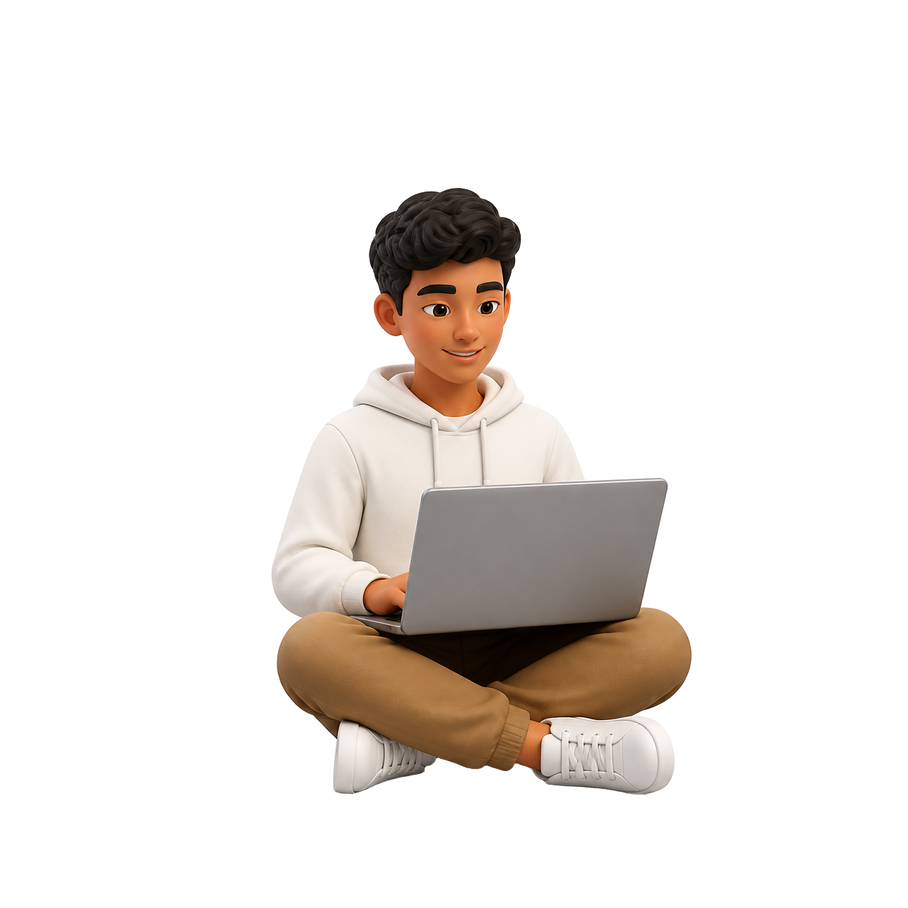 Estudiante de INTEBTES usando el Campus Virtual